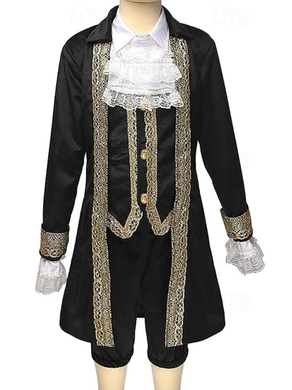5PC ALEXANDER HAMILTON Dress Up America Colonial REVOLUTION Costume M 8-10 - Picture 3 of 3